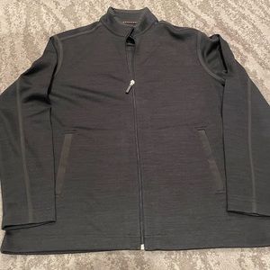 Johnston Murphy black zip up performance sweater